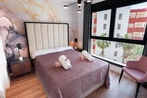 Dormitorio principal moderno. Apartamento alquiler Calpe. A016 Avanoa